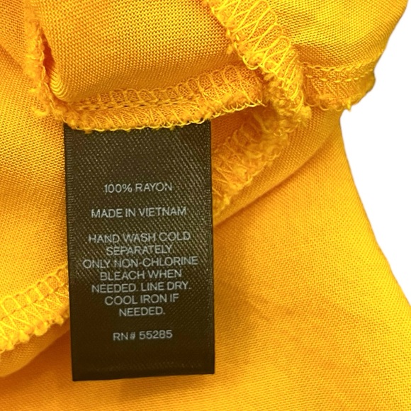 Express Tangerine Mustard Orange Wrap Surplice Sleeveless Mini Dress size Small - Picture 7 of 7